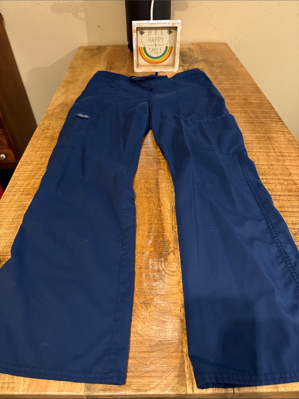 Women’s Cherokee workwear Navy Scrub Pants with Utility Pockets